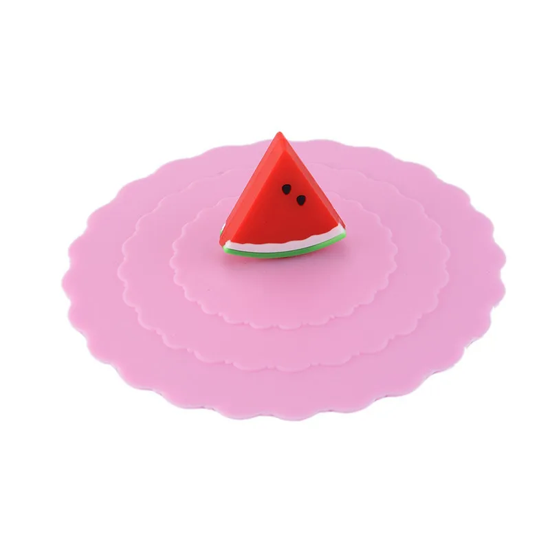Pink B Top selling Cup Lid Cover Lace Silicone Diamond Cup Lid Thermal Insulation Cup Cover Dust-proof leakage-proof Reusable Cup Lid - Цвет: Pink B