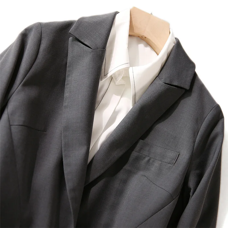 

Zoj Sense of Design Quality One-Button Suit Jacket Female Autumn 2019 Fashion Simple Small Suit WOMEN'S Dress