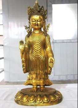 

Tibet Buddhism Temple Copper Bronze Northern wei Sakyamuni Buddha Statue