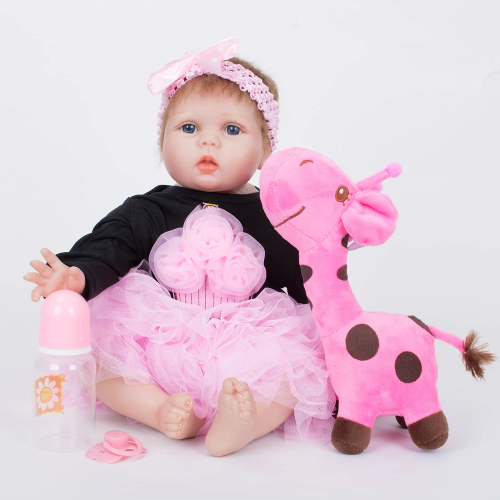 2" Реалистичная кукла для новорожденных Bebe, тканевая кукла для тела, Реалистичная улыбка, Детская кукла, игрушка для дня детей, рождественские день рождения подарки 55 см