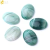 CSJA Piedra Natural ovalada venas verdes agatas cabujones para mujer hombres joyería hacer cuentas sueltas DIY anillo colgante Color aleatorio f786 ► Foto 1/6