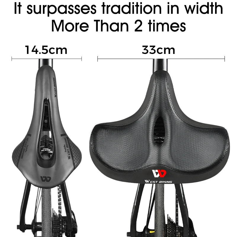 WEST VÉLO Selle De Vélo VTT Montagne Route Siège De Vélo PU En Cuir Gel Indolore Vélo Coussin BMX Confortable Antichoc Pièces 18 WEST VÉLO Selle De Vélo VTT Montagne Route Siège De Vélo PU En Cuir Gel Indolore Vélo Coussin BMX Confortable Antichoc Pièces 18