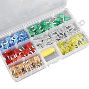 

New 120Pcs Size S Car Fuses 5A 10A 15A 20A 25A 30A CGKCH034+ Clip Amp Blade Fuse Assortment Car Motorcycle SUV Fuse Kit APM