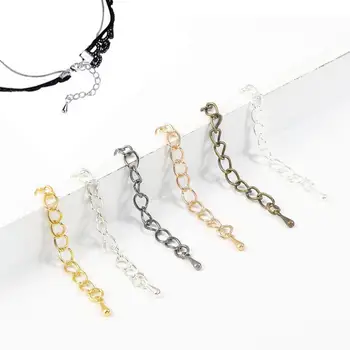 

10pcs Iron chain clasp 5.5CM connector chain extended extension tail chain for DIY Jewelry making accessories supplies