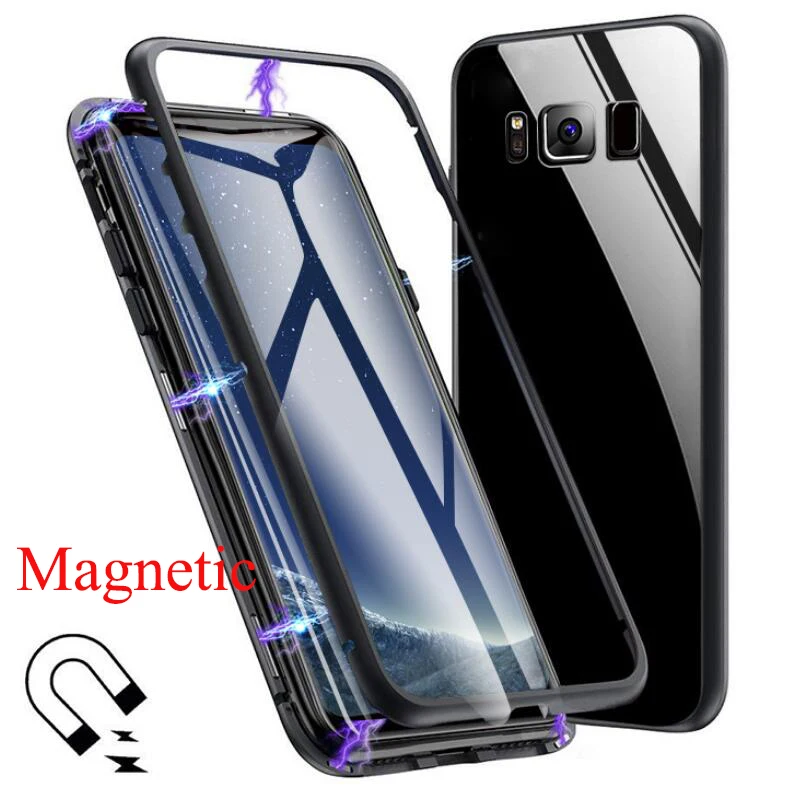 Магнитный стеклянный чехол для SamSung Galaxy A71 A51 A70 A50 A40 A30 A20 A10 A30S S10 S9 S8 S7 Plus S10E S7Edge |