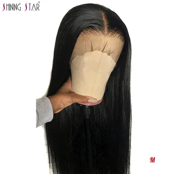 

13*4 Lace Front Human Hair Wigs For Women Pre Plucked Hairline 150% Brazilian Straight Lace Wig With Baby Hair Remy Shiningstar