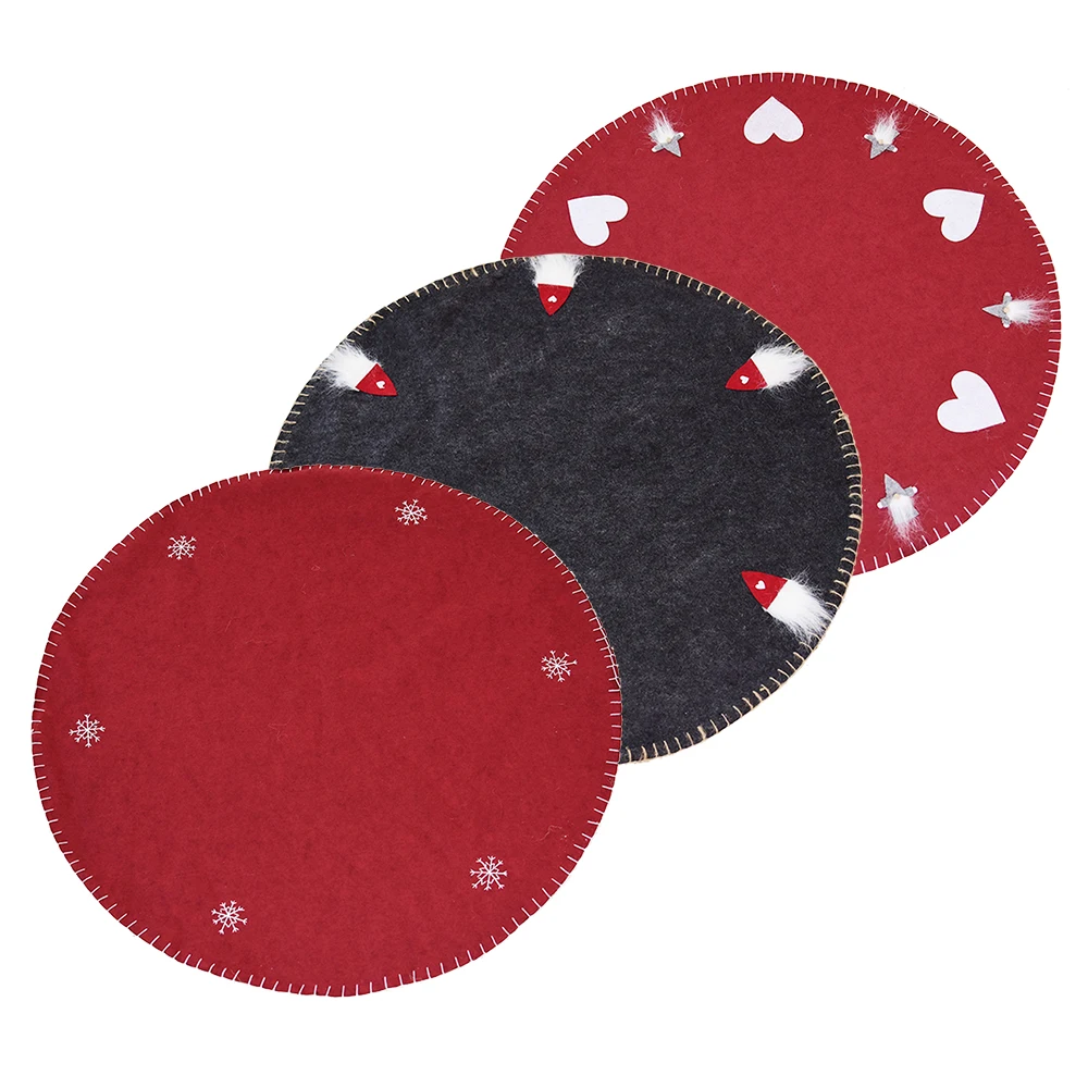 Merry Christmas Tree Skirt Party Decoration For Home Floor Mat Wool Felt Rug Xmas Tree Skirts New Year Decor Diameter 100cm