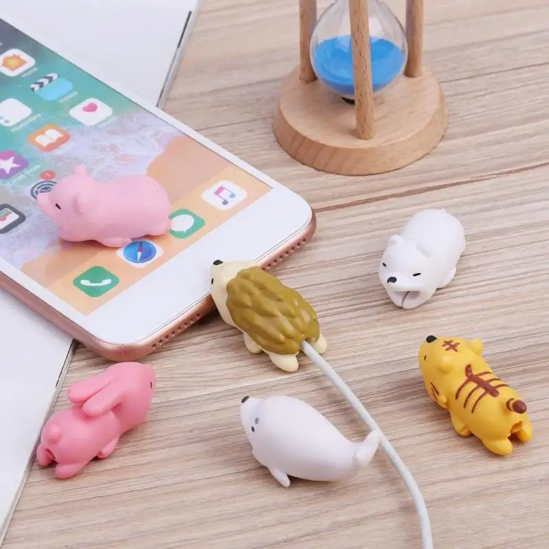 

PVC Animal Pattern Data Line Protector Anti-breaking USB Cable Protective Cover Home Cellphone Supplies Decoration