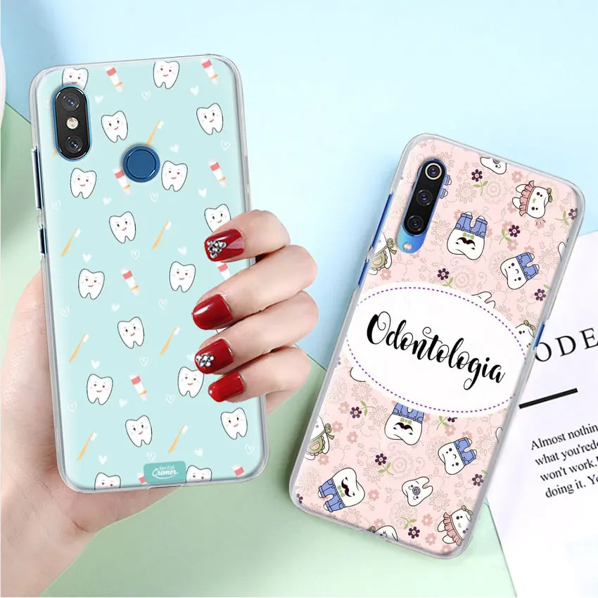 Инструменты стоматолога зуб чехол для Xiaomi mi A3 A1 A2 8 Lite 9T CC9E Играть Red mi K20 Pro 7A Note 7 фотоаппаратов моментальной печати 7S жесткий прозрачный чехол Capa