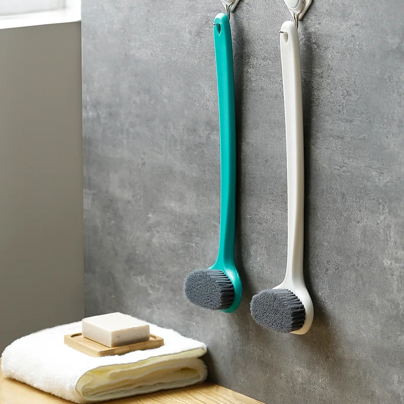 Non Slip Spa Scrub Skin Exfoliation Convenient Long Handle Shower Bath Brush Soft Hair Massage Body Care Back Cleaning