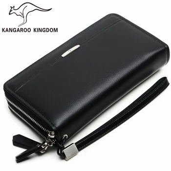 

Kangaroo Kingdom Famous Brand Men Clutch Bags Handbag Genuine Leather Bag Double Zipper Large Capacity Day Clutches