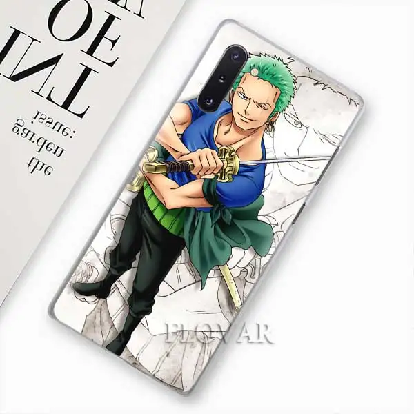 One piece Roronoa Zoro чехлы для телефонов samsung Galaxy Note 10 S10 Plus 5G S10e A30 A40 A50 A60 A70 M40 жесткий чехол - Color: 003
