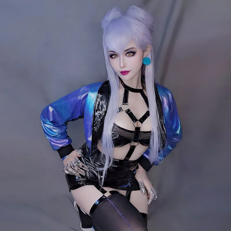 

Game LOL KDA Evelynn Cosplay Costume LOL KDA ALL OUT Evelynn Cosplay Sexy Women Costume Uniform Bra Coat Skirt Outfit