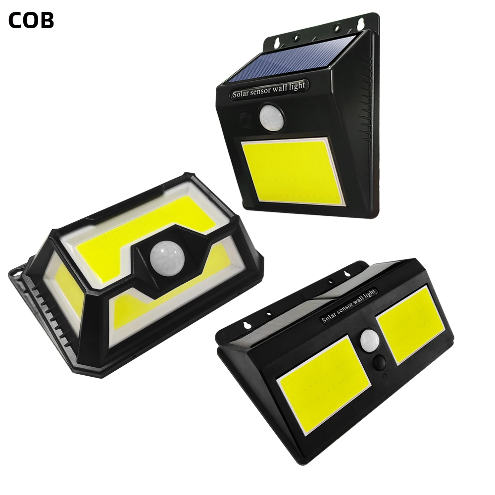 As picture (3pcs) COB открытый солнечный светильник ing водонепроницаемый датчик движения светильник беспроводной солнечной энергии для сада гаража патио дорожки заднего двора - Испускаемый цвет: As picture (3pcs)