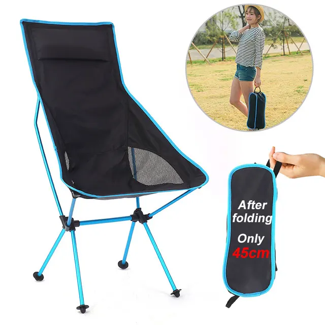 Portable Ultralight Folding Chair Superhar Camping Beach Chair High Load Aluminiu Fishing Hiking Picnic BBQ Seat Outdoor Tools 1