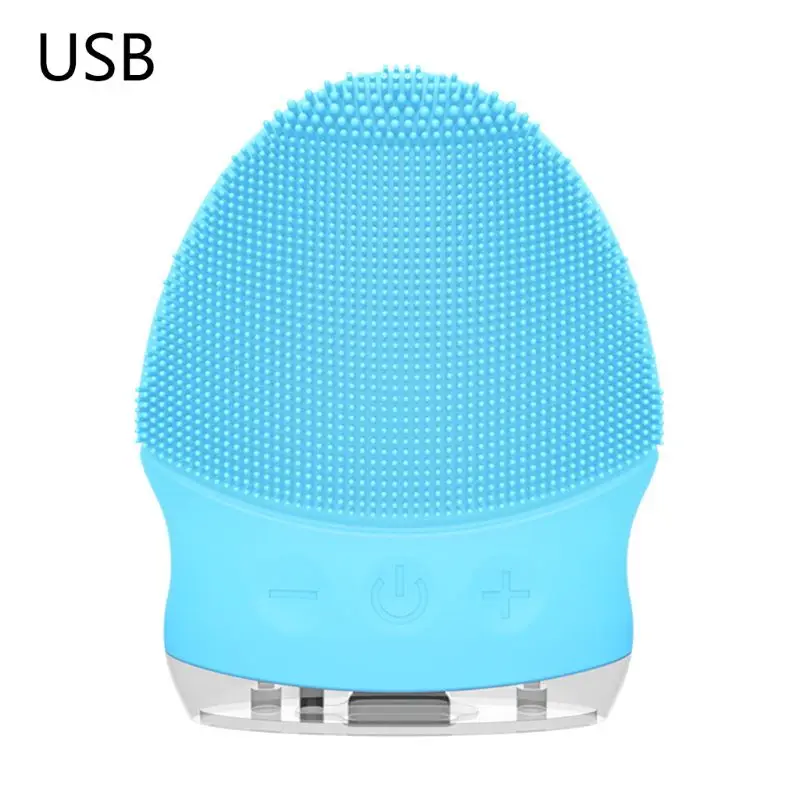 usb Зарядка Электрический Силиконовый водонепроницаемый Очищающий Инструмент красота очиститель пор щётка для умывания лица массажер 7x8,5x3,4 см