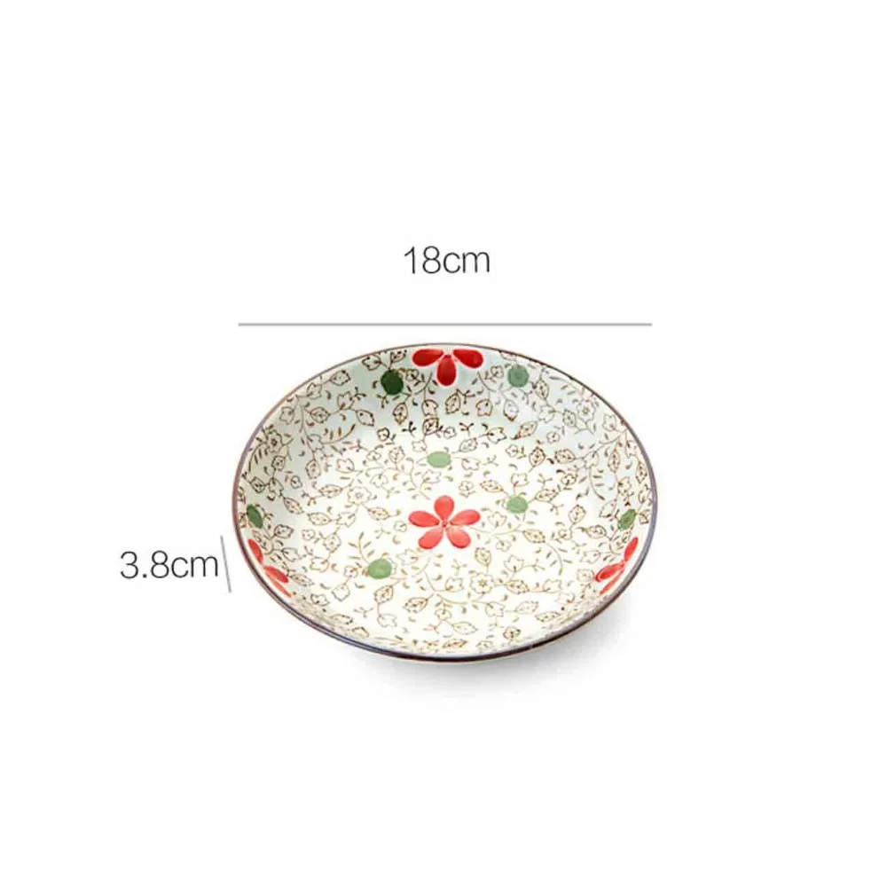 Кухонная тарелка для овощей, посуда, сервировочный лоток, керамическая японская круглая сервировочное блюдо, тарелки 1 шт