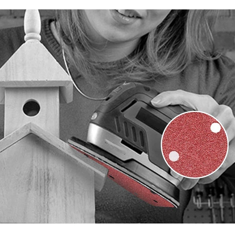 Sanding Pads,80PCS Stick On Sanding Discs Pads Hook and Loop Sanding Triangle-Pads 40 60 80 100 120 150 180 240 320 400 Grits