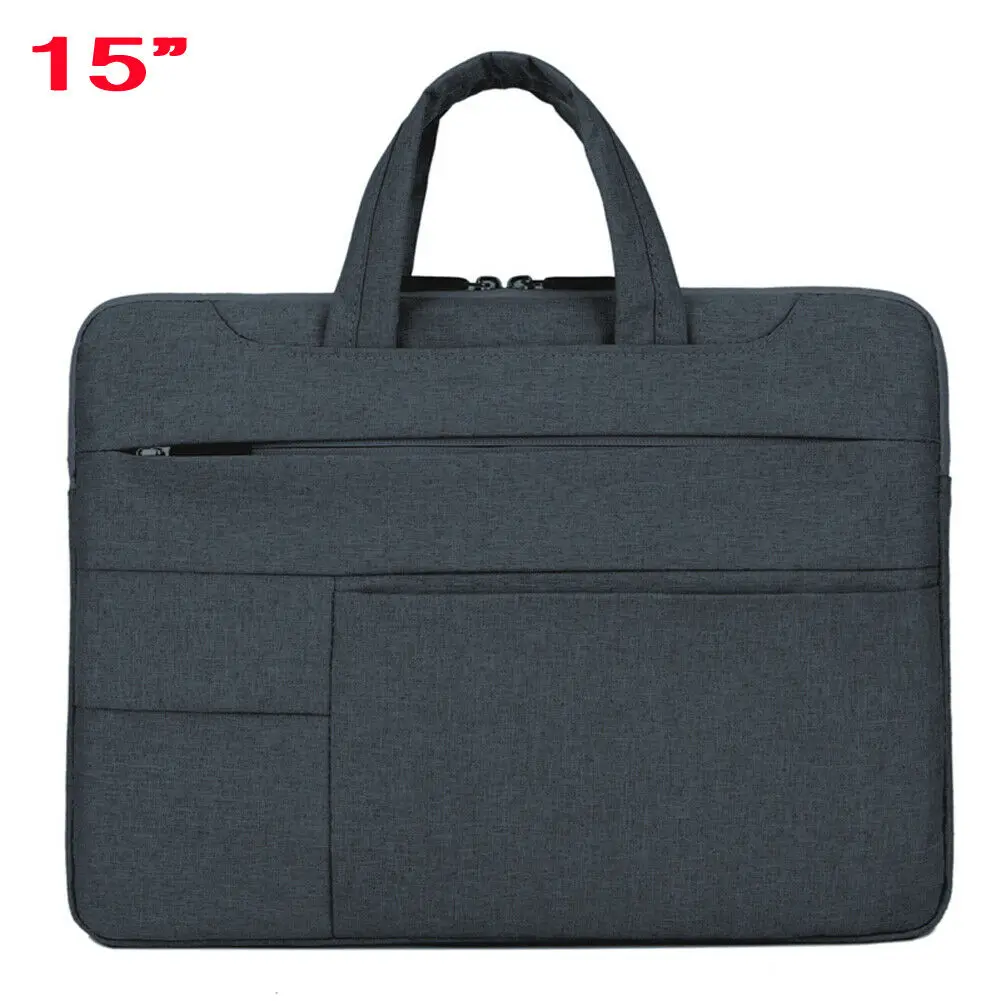Men Briefcases Notebook Laptop Sleeve Carry Case Bag Handbag For Mac MacBook Air Pro 13"14"15" - Цвет: Black 15