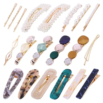

20Pcs Popular Pearl Hair Clips Fashionable Woman Summer Hair accessories Hairpins BB Clip Styling Tools Barrettes Headwear