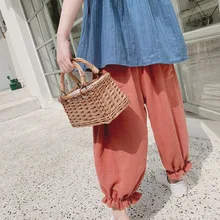 Tckids детская одежда, Настраиваемые 19 летних хлопковых льняных противомоскитные штаны, прогулочные штаны, крутые и освежающие фонари P