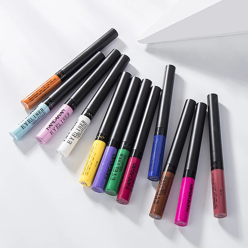 

12 Colour Waterproof Matte Eye Cosmetics Shadow Eyeliner Long Lasting Sexy Charming Eye Liner Pen Hot molde maquillaje ojos