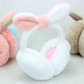 

2019 New Arrival Ladies Girls Multicolour Earmuffs Cute Bowknot Furry Ear Muffs Comfy Soft Outdoor Winter AD0886
