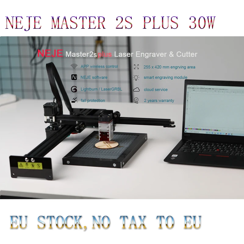 Профессиональный лазерный гравировальный станок NEJE Master 2S Plus 30 Вт 255x420 мм резак