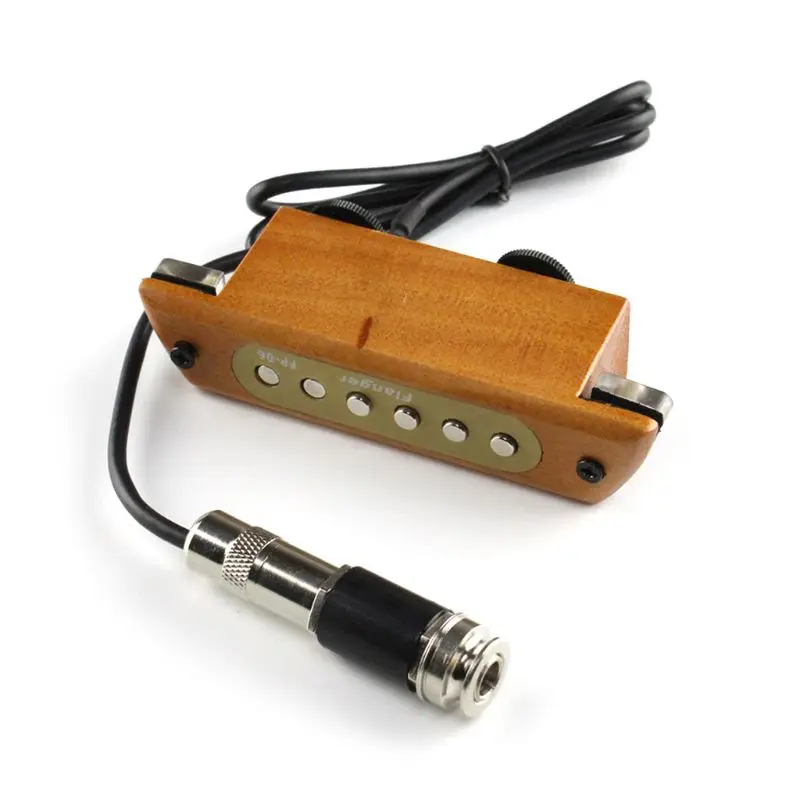 Flanger Акустическая гитара Soundhole звукосниматель Магнитный 6 отверстий преобразователь инструмент усилитель