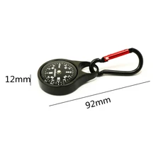 1 шт. многофункциональный мини-карабин компас крючок для термометра брелок для кемпинга на открытом воздухе брелок оснастка Туризм выживания компас инструмент