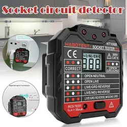 Testeur de prise de courant HT106 Pro, 1 pièce, testeur de tension, prise de terre de ligne de Phase américaine, ue LCD, contrôle du zéro de polarité avec affichage C3L2 