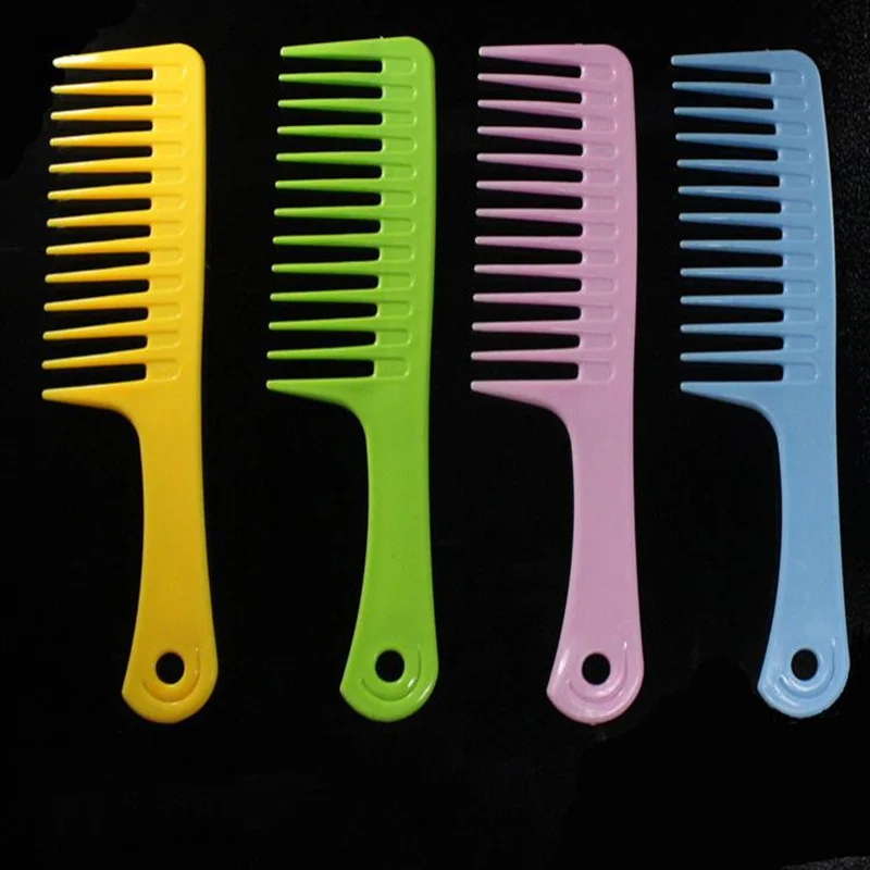 

1 PC. Plastic Wide Tooth Handle Barber Anti-Static Plastic Comb Detangling For Styling Hairdressing New 2019