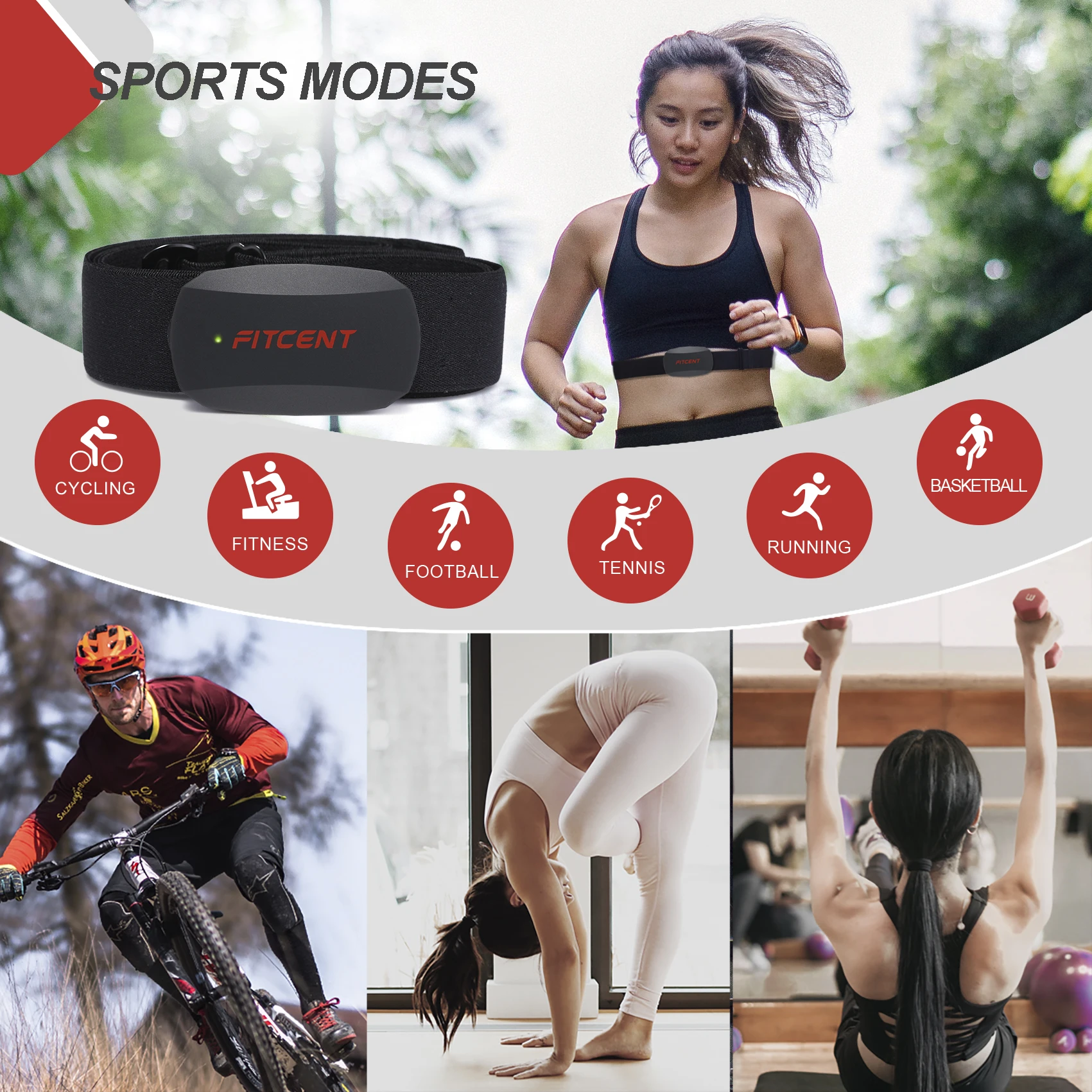 Exercise Heart Rate Monitor Works With Peloton Fitcent Heart Rate