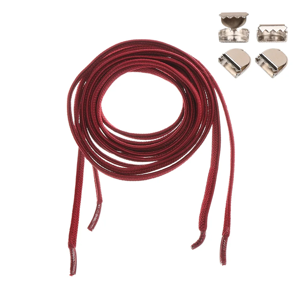 wine red 1 пара эластичных шнурков без завязок шнурки для обуви для детей и взрослых кроссовки с шнурками для быстрой ленивой обуви шнурки 21 цвет - Цвет: wine red
