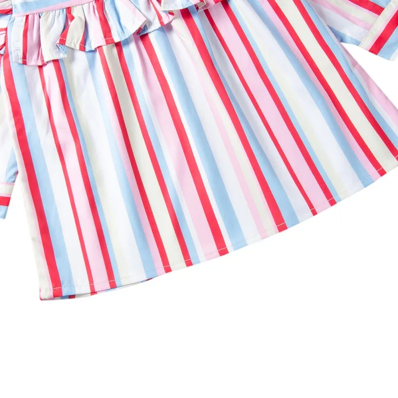 T-Shirts Girls Long Sleeve Striped Print Top Outfit Outwear