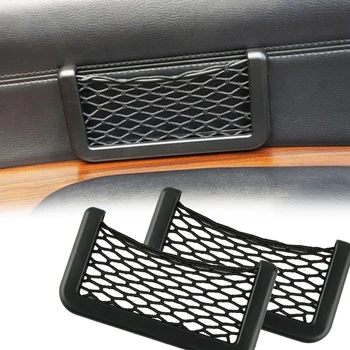 

Car Storage Bag Car Organizer Pockets 15 x8 cm Car Set Back Storage Net For Tools Phone Holder