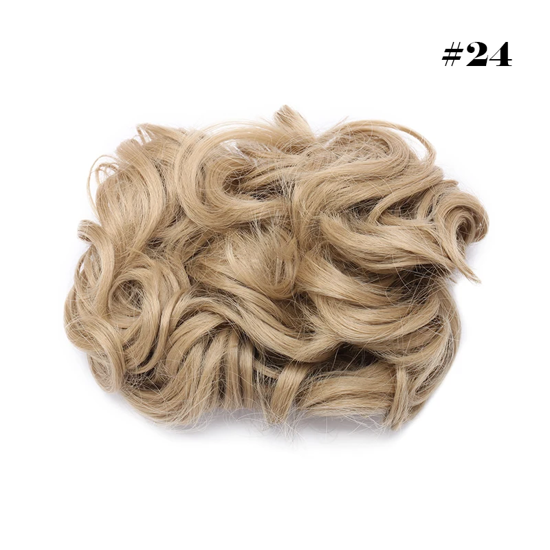 ash blonde S-noilite вьющиеся шиньон Updo волосы булочка два пластиковых расчески клип в шиньон Наращивание волос Синтетические шиньоны для женщин поддельные волосы - Цвет: ash blonde