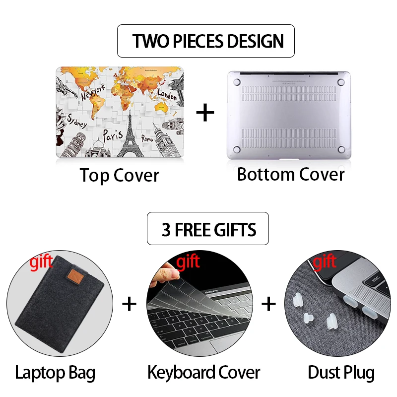 Case do Portátil para Macbook Capa para Apple 13 15 16 Polegada 2021 Macbook Funda Coque A2289 A2251 A2179 A1466 Mtt Pro ar 11 12 - Imagem 4