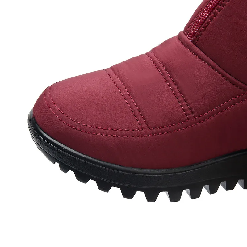 BEYARNENew boots2019winter брендовая теплая обувь; нескользящая подошва; Водонепроницаемая зимняя обувь Женские ботинки для Матери Повседневные хлопковые ботинки зимние ботинки женская обувь