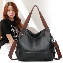 Черный цвет женские сумки на плечо женские большие вместительные Сумки Большая роскошная сумка для дам Повседневные сумки ретро Vantage кожаная ручная сумка