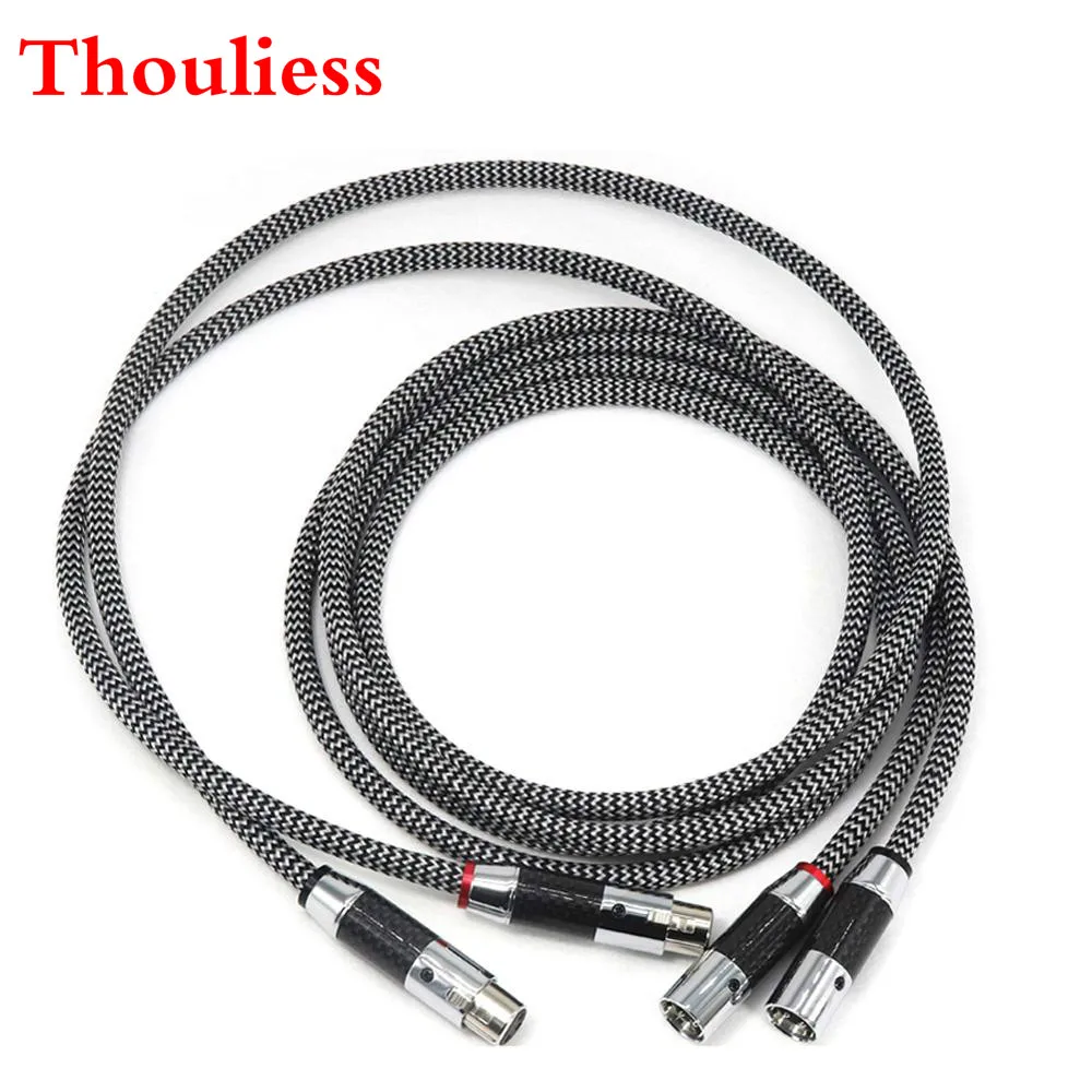 

Thouliess Pair HIFI Silver Plated QED Audio XLR Balanced Interconnection Cable for Carbon Fiber XLR Plug Connector