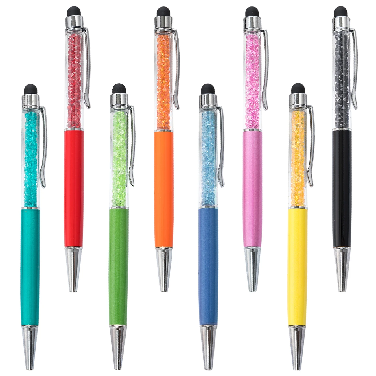 All Colours Shiny Rhinestones Ball Stunning Novelty Ballpoint School Office Pens 
