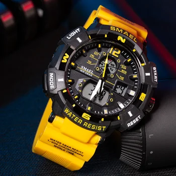 Luxury Brand Men's Watch Outdoor Sports Waterproof Watches Dual Display Quartz Rubber Digital Clock 4