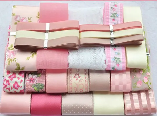 13 Набор лент для смешивания Diy девочка ребенок цвет розовый синий аксессуары для волос материал аксессуары набор для Diy лента для банта на волосы - Цвет: 13