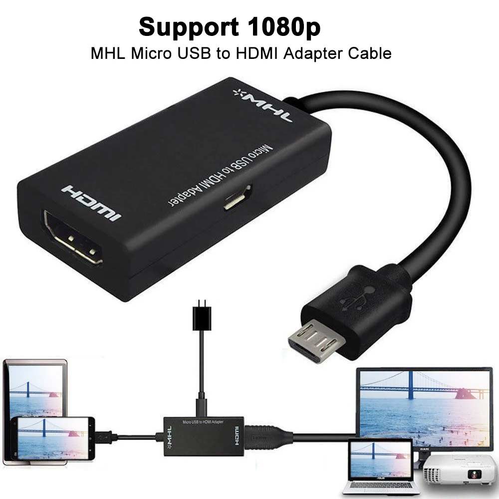 

USB To HDMI Adapter 5-Pin Adapter To HDMI Converter Micro USB To HDMI Adapter Cable