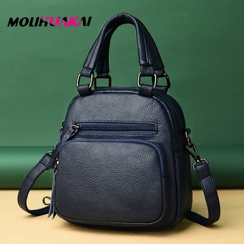

Mini Backpack Soft Leather Shoulder Bags For Women Multi-Function Small Bagpack Female Preppy School Backpacks For Teenage Girls