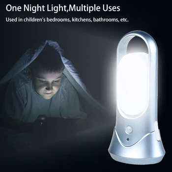 

LED Night Light Rechargeable Flashlight DC5V PIR Motion Sensor Night Lamp Portable Cabinet Light Magnetic Pointer For Children