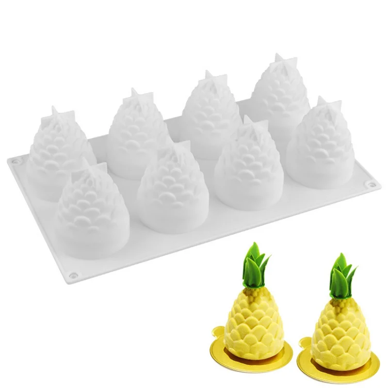 

Silicone Molds Baking mold Pineapple Shape Silicone Mousse Cake Mold Candy Chocolate Dessert Molds baking tool New New
