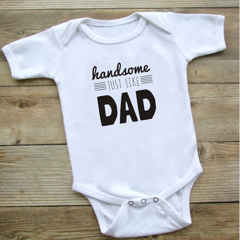 Одежда для новорожденных с надписью «Dad»; цельнокроеные детские комбинезоны; одежда для малышей; одежда для маленьких мальчиков; спортивный костюм