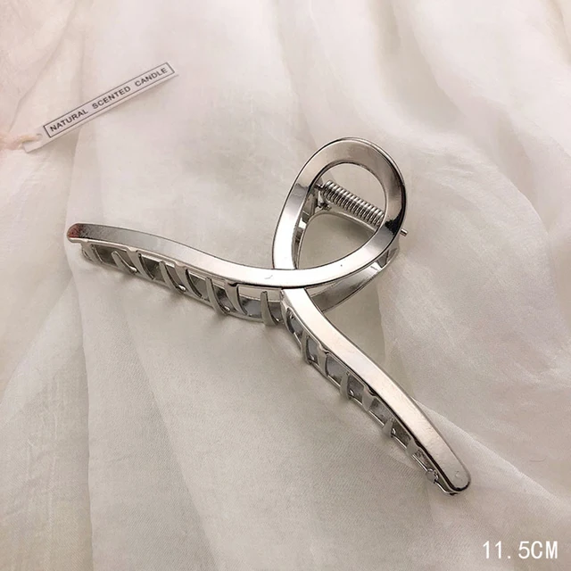 Kobieta metalowe do włosów pazury Chic Barrettes spinki do włosów spinki damskie Hairgrip nakrycia głowy dziewczyny ozdoby kraba akcesoria do włosów 5